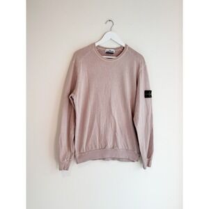 Stone Island Dusty Rose Crewneck Sweatshirt Pink Badge Logo Size XL